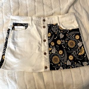 Upcycled mini skirt